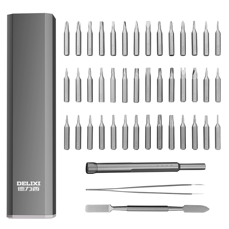 DELIXI Screwdriver Set for Home Use, Phone And Laptop Disassembly Cleaning Tool, Small Screwdriver Bit 40-I