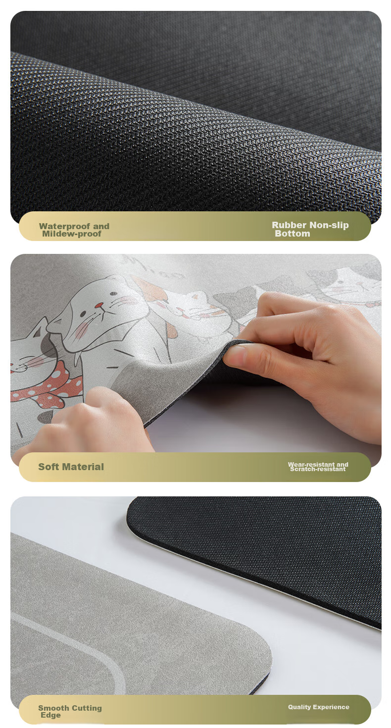 Qiqijia Household Kitchen Floor Mat, Long Strip, Wipeable, No Cleaning Required, Dirt-Resistant Foot Mat, Oil-Absorbing, Water-Absorbing, Non-Slip, Oil-Proof, Waterproof 7