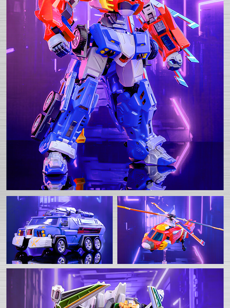 DISON Transforming Alliance 2 War God Optimus Prime Transforming Toy, Boys' Car, Five-In Robot, Birthday Gift for Children, New Year Present 11