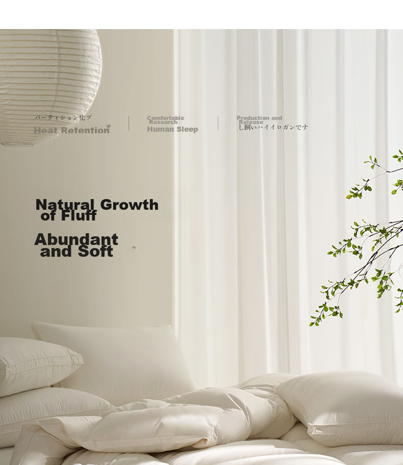 Interlagos Ergonomic 95% White Goose Down Comforter, Japanese Imported Duvet Insert, 700g Winter Quilt, 150*200cm 33