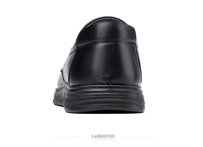 LAORENTOU Men's Formal Business Shoes, Top-Grain Leather Casual Slip-On Driving Dad Shoes LA11079 Black 42 15