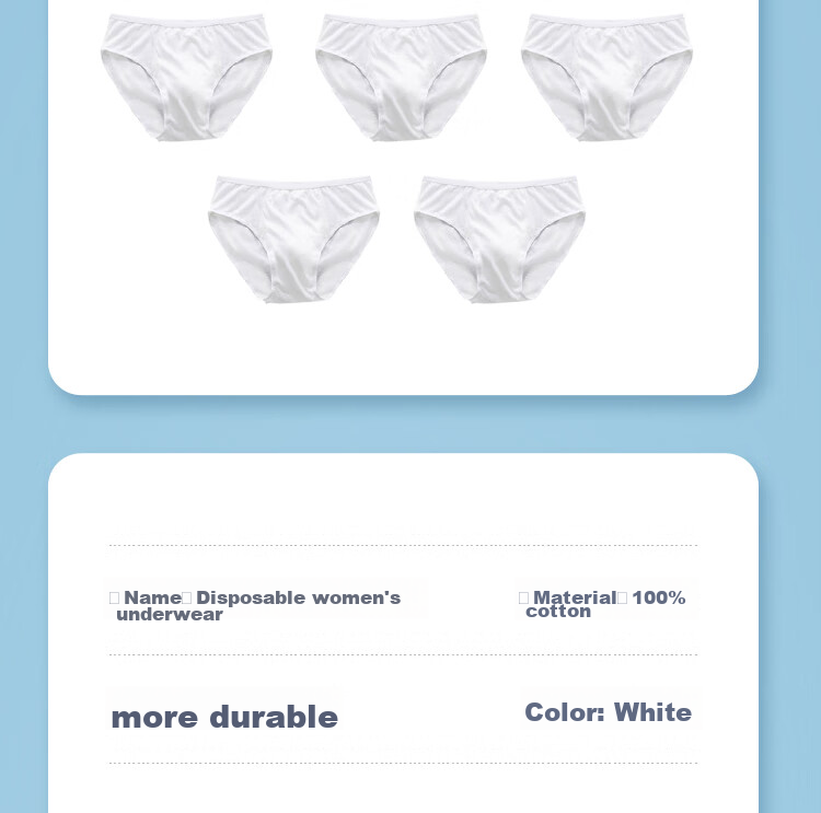 Xinqin Disposable Men's Underwear, Daily-Use, Pure Cotton, No-Wash Boxed, Starry Sky Series, Mid-Rise, XL Size, 5-Pack 8