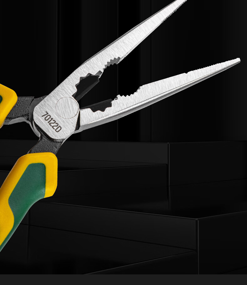 SATA 70121D Industrial-Grade Labor-Saving Needle-Nose Pliers, 6" 1