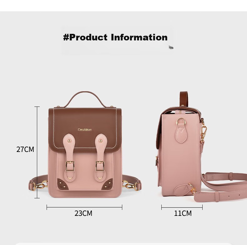 CWATCUN Shoulder Camera Bag, Crossbody Handbag, for Fuji Sony Canon Leica Camera Bags, Japanese-Style Single And Double Shoulder JK Retro Women's Bag, Mirrorless Camera Bag 8