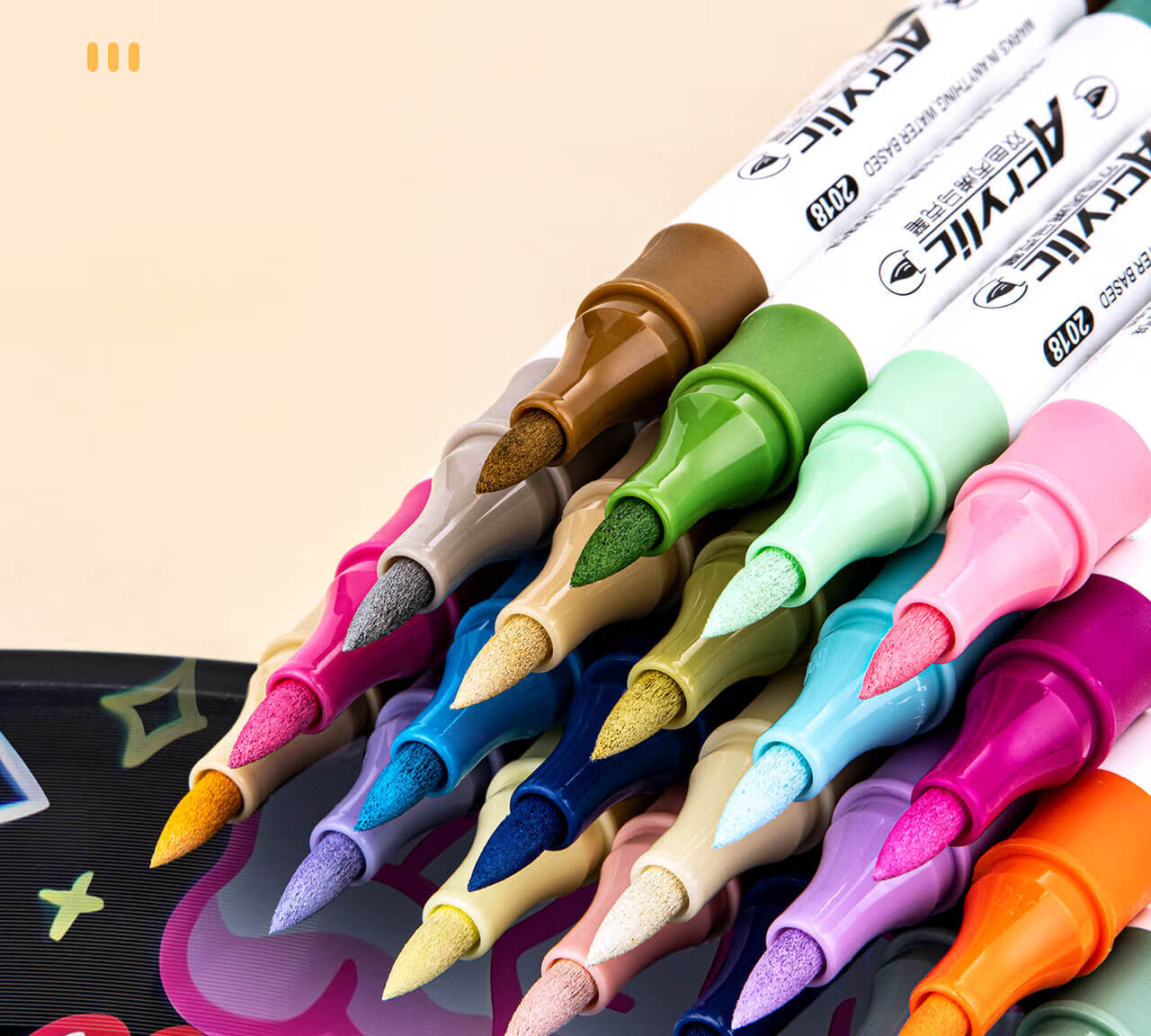 HERO Acrylic Markers, 2016 Triangular Pen Barrel, Water-Based Acrylic Markers for Students, Art Journaling, Children's Drawing, Hand-Painted Watercolor Pens, Graffiti Quick-Drying Paintbrushes, 12 Colors of Watercolor Pens 5