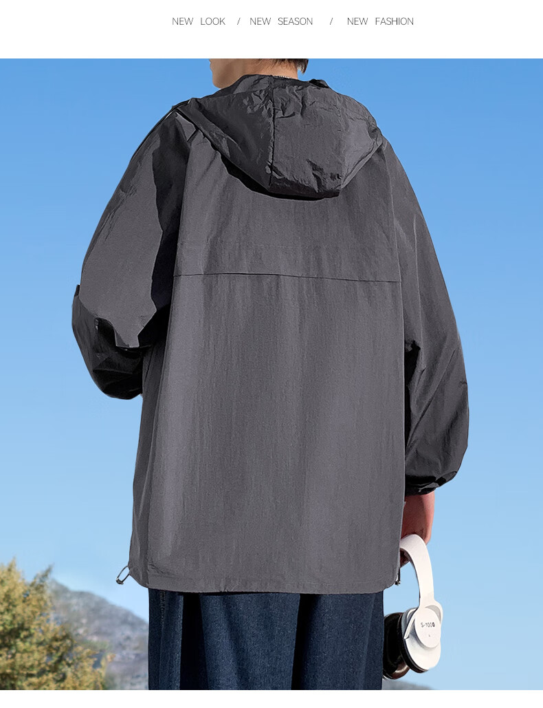 FitonTon Sun Protection Clothing for Men, Lightweight And Breathable Summer Sun Protection Garment, Outdoor Fishing UV-Resistant Men's Jacket, UPF50+ Beach Wear 17