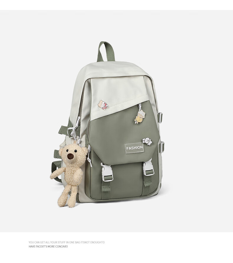 Viney High School Backpack for Middle School Girls, College Students, Primary School Students Grades 4-6 Children Ins Korean Style Backpack 15.6 Inch Laptop Backpack Large Capacity Fashionable Casual Travel Bag High Aesthetic Value Lightweight Stress-Reducing And Load-Reducing Simple Desig 17