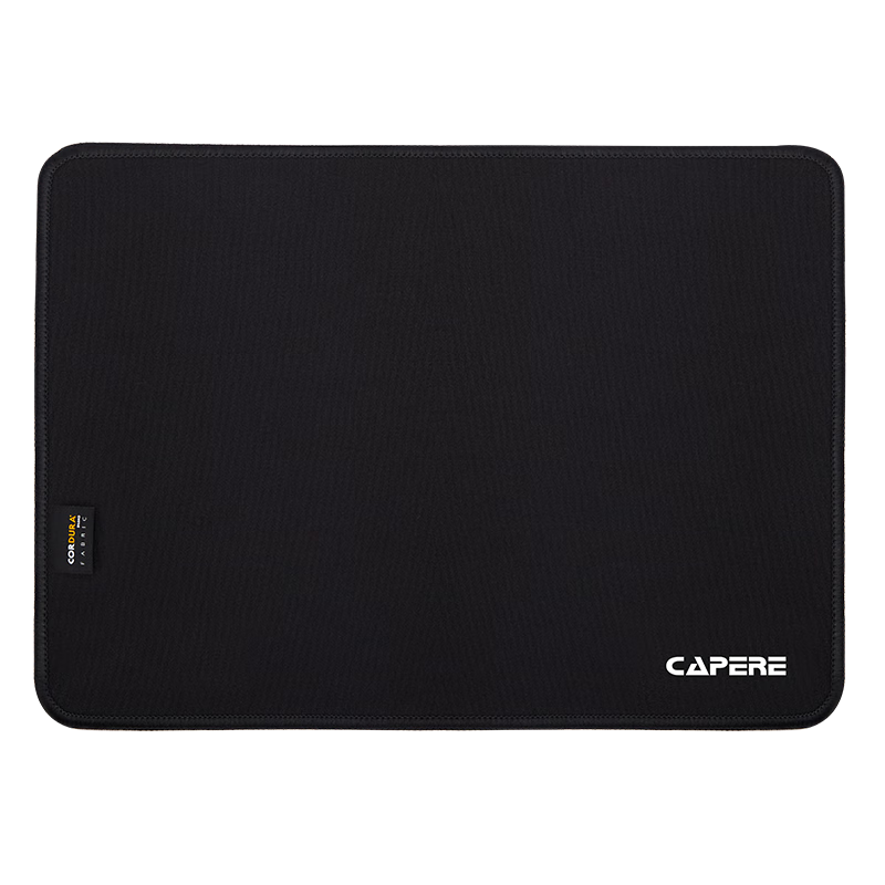 CAPERE Waterproof Nylon Mouse Pad, Cordura Coarse Surface Neutral Pad, Computer Accessory Gaming Mat, [Zhuifeng] Black 350x250x3mm Nylon Pad