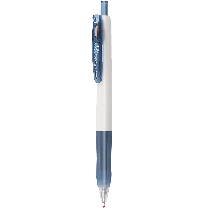 ZEBRA Academic Series Gel Pen, 0.5mm Bullet Tip, Retractable Signing Pen, Colorful Student Note-Taking And Coloring Pen for Journaling, JJZ15W, Blue-Black Color, Single Pe