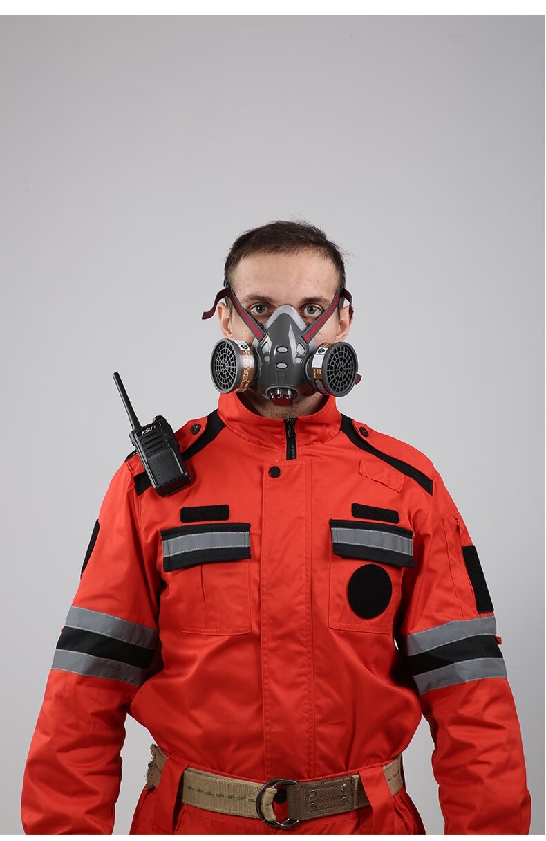 Ansungli Gas Mask Respirator Dust Mask Activated Carbon Anti-Spray Paint Benzene Formaldehyde Pesticide Protective Mask PS Gas Dust Mask + Anti-Fog Goggles + 6 Filter Cartridges 4