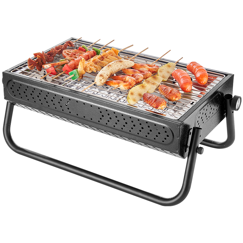 Suncojia Outdoor Barbecue Grill, Charcoal Grill, Wood-Fired Grill, Charcoal Roasting Rack, Barbecue Stove, Barbecue Utensil Set