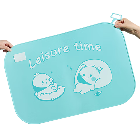 CORN Children's Placemat for First-Grade Students, Foldable Food-Grade Silicone Dining Mat for Table Use