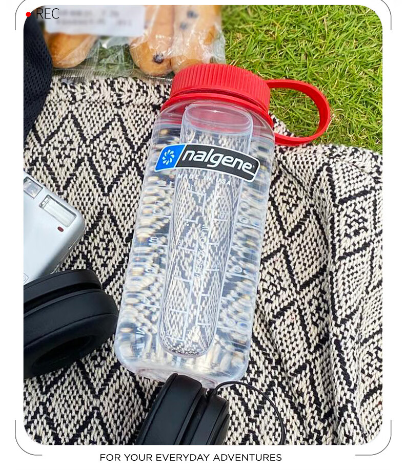 Nalgene Imported Plastic Water Bottle from USA, Outdoor Sports Cup for Men And Women Students, Summer Heat-Resistant Portable Measured Cup 500ml 23