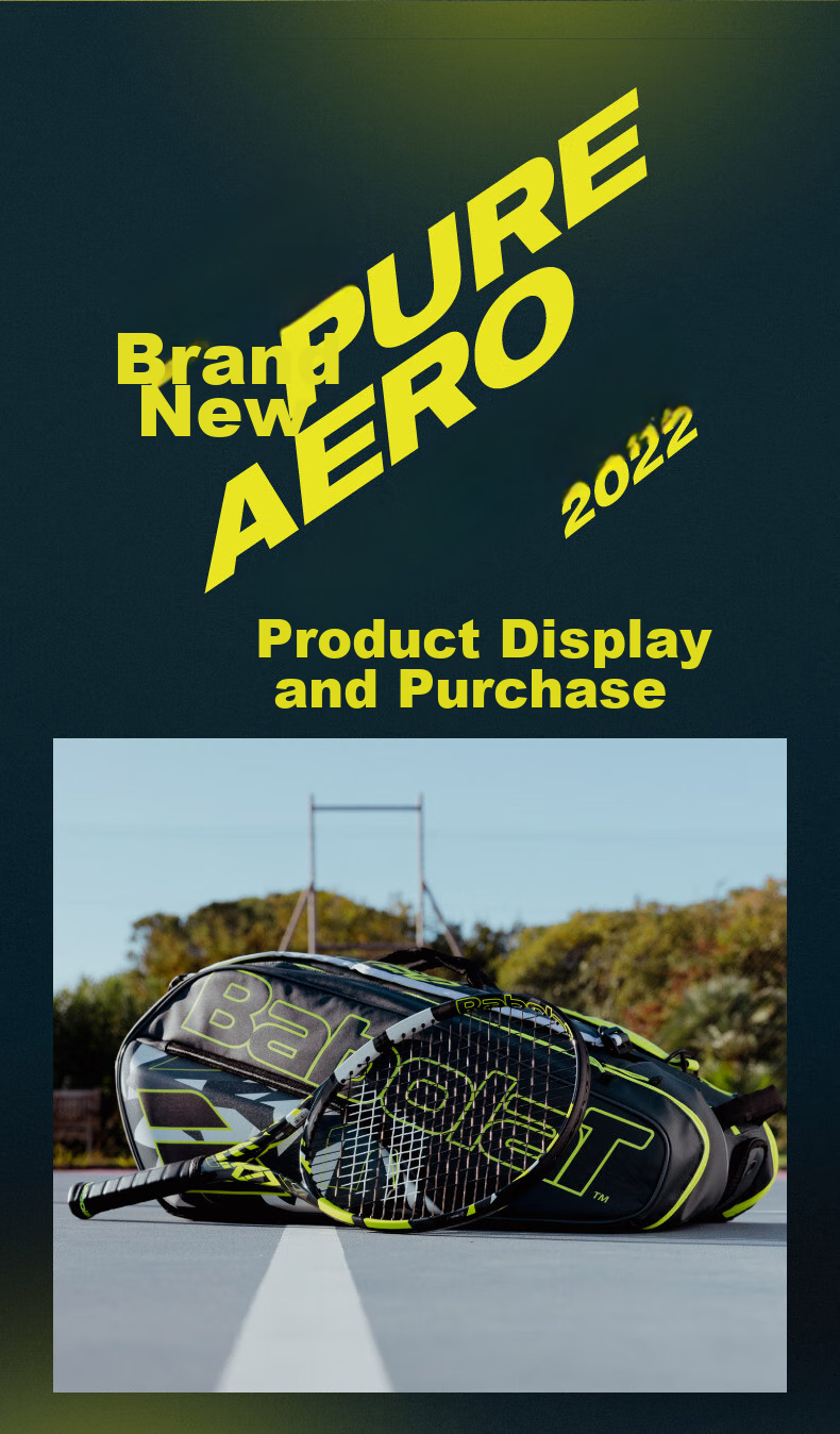 Babolat Pure Aero Alcaraz 26 Tennis Racket PA Full Carbon Fiber Pre-Strung 9