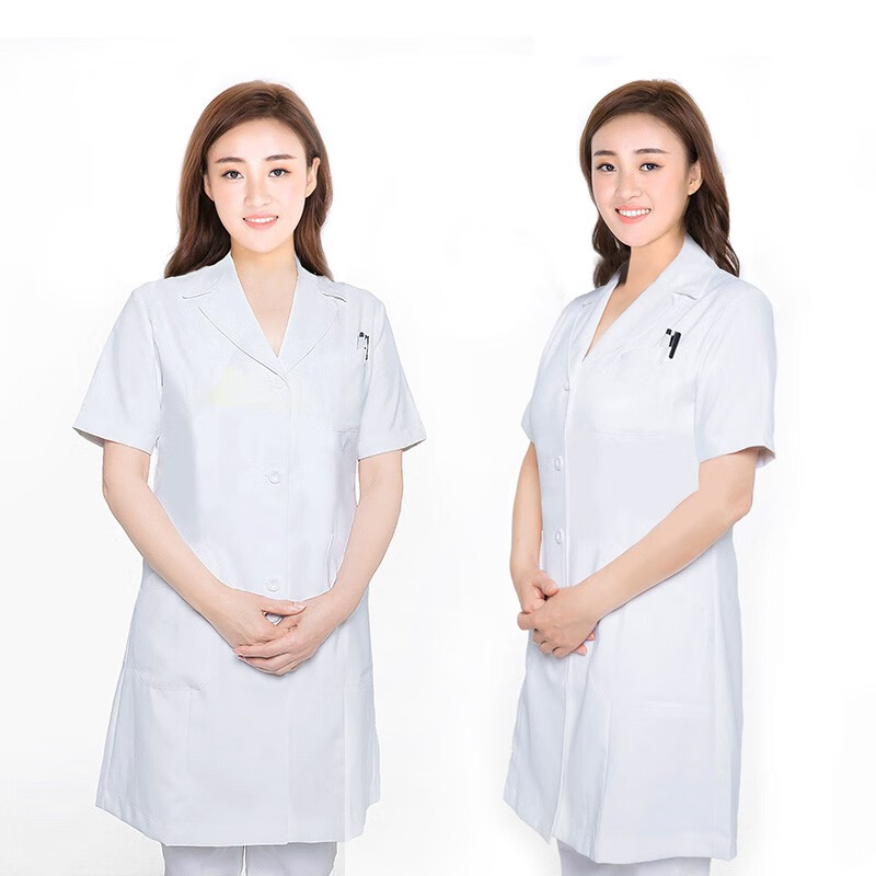 Shunzhao White Lab Coat Short Sleeve M Laboratory Workshop Unisex Workwear Dustproof Uniform