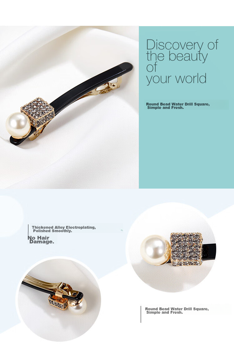 CHIMERA Youthful Classic Korean-Style Elegant Diamond Barrette Hair Clip for Women, Mid-Autumn Festival Gift 3