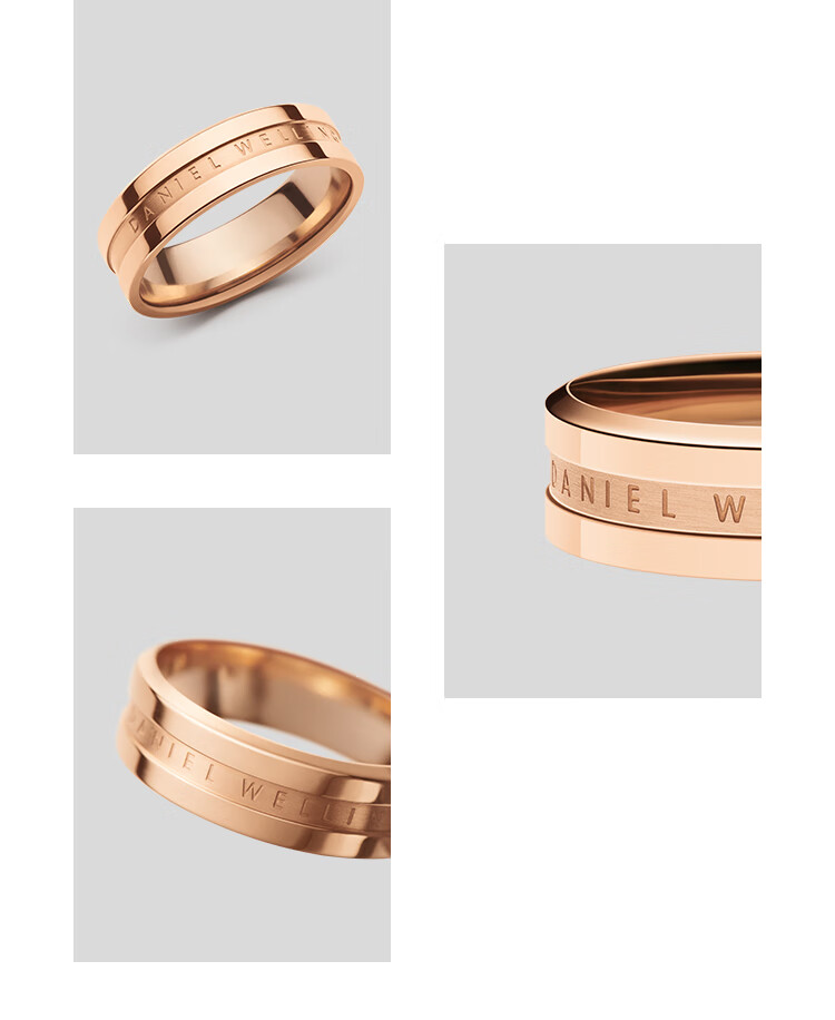 DanielWellington DW Ring for Women, Elegant Silver Couple Rings Size 48 DW100 Birthday Gift for Girls 3