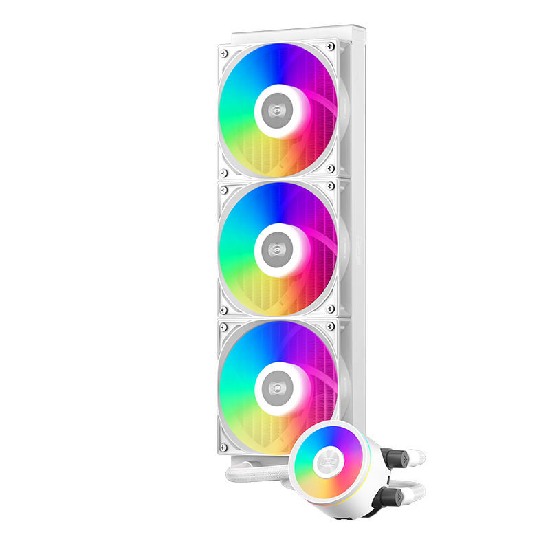 PCCOOLER DA360 PRO ARGB All-In CPU Water Cooler (Large RGB Lighting Area / Rotatable Cold Head / Hidden Cable Management / Compatible with 1700 AM5)