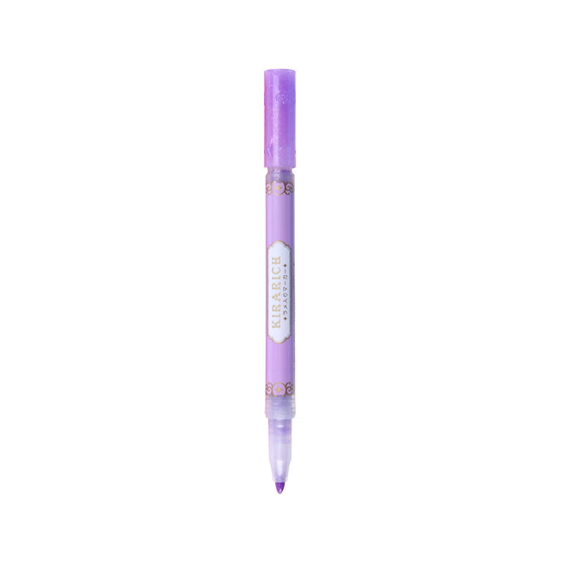 ZEBRA Crystal Bright Highlighter Pen, Colored Marker Pen, Kirarich Series Student Marker Pen, WKS18, Purple
