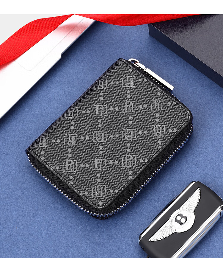 POLO Card Holder for Men, Multi-Card Accordion Wallet, Portable Coin Purse, Business Card Case, Gift Box Set, Birthday Present for Boyfriend 12