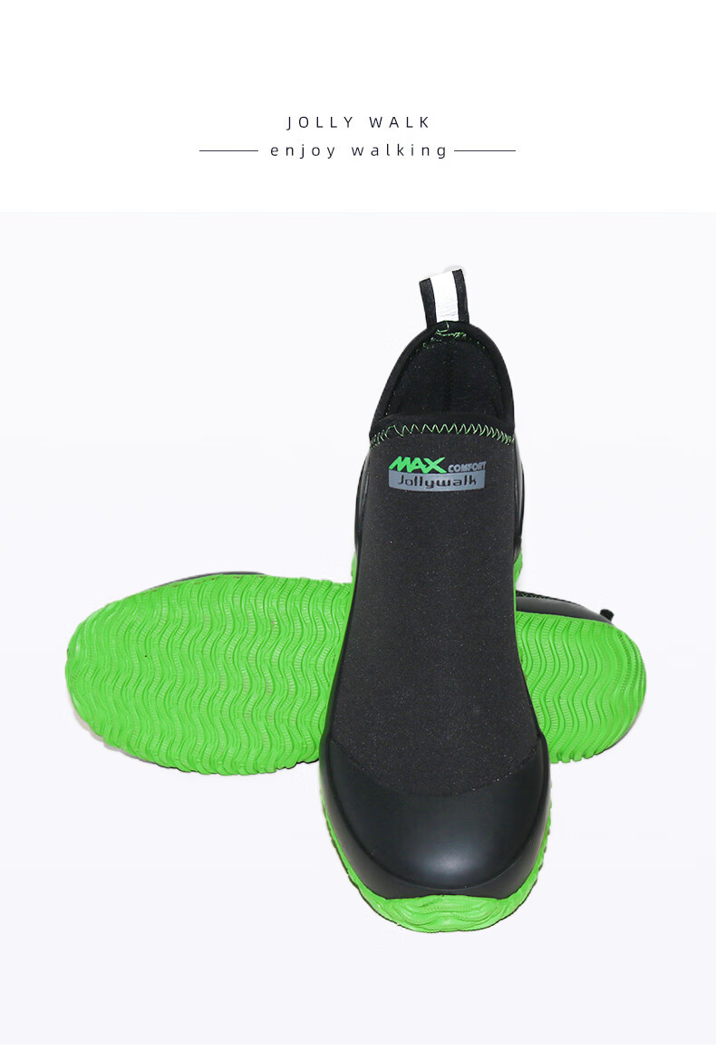 Jolly Walk Water Shoes Rain Boots Low-Top Waterproof Overshoes Rubber Shoes Low-Cut Rain Boots Water Boots for Men And Women, Green, Size 35 4
