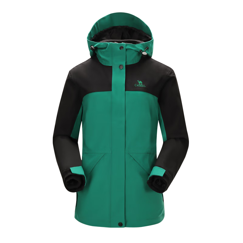 CAMEL 3-In Fleece Inner Liner Waterproof Detachable Mountaineering Jacket 60001 Oatmeal Gray/phantom Black, Men's S