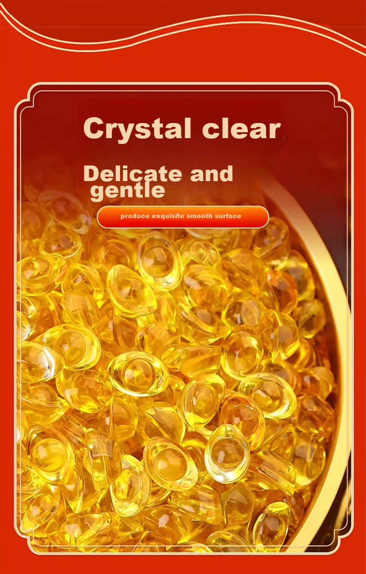 Binyue Yellow Crystal Ingot Ornament, Small Crystal Glass Yellow Crystal with Treasure Bowl Decoration, Approximately 100 Pieces 3