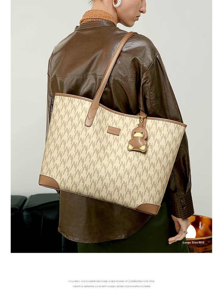 NUCELLE Women's Handbag 2026, Light Luxury Niche Duck Tote Bag, Large Capacity, Commuter Shoulder Bag for College Students, Gift for Wome 19