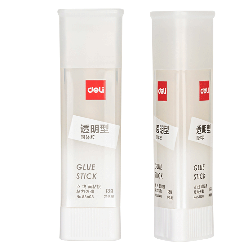 Deli 13g ACR Triangular Solid Glue Stick, High Adhesion Formaldehyde-Free Transparent Glue Stick, Strong Bonding for Points, Lines And Surfaces, DIY Craft Student Stationery, Single Stick, Office Supplies, 53408