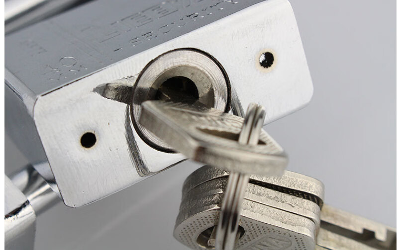 wt 不锈钢通开挂锁防水锁机箱锁 通用小锁头 一把钥匙开多把锁 50mm短