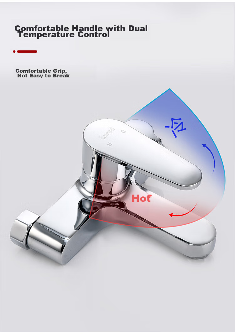 Larsd Shower Mixing Valve, Copper Body, Bathroom Hot And Cold Three-Way Shower Switch, Shower Bathtub Mixing Faucet LD7604 5