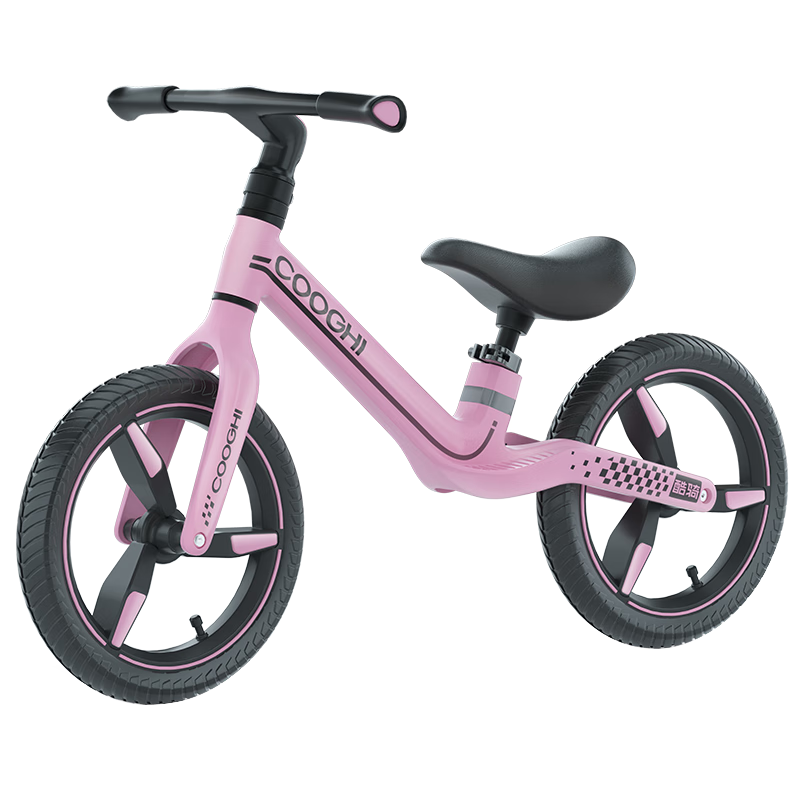 COOGHI Children's Balance Bike for Ages 3-8, Toddler Scooter, 14-Inch Lightweight Frame, Big Kids' Leisure Inflatable Wheel S4 Kuqi