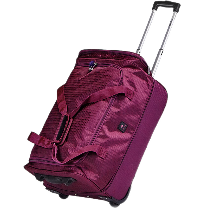 LUCKY CLUB Trolley Bag, Travel Bag, Oxford Cloth Handheld Canvas, Extra Large Capacity Backpack Luggage Bag, 24-Inch Mysterious Purple