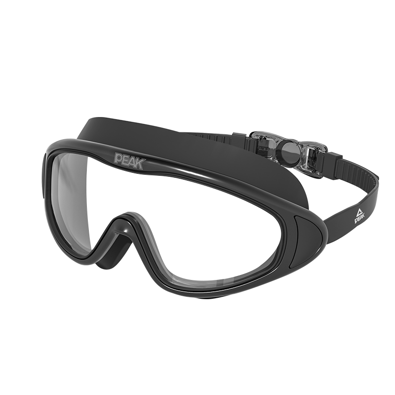 PEAK Adult Swimming Goggles for Men And Women, High Definition Anti-Fog Large Frame Integrated Professional Diving Swimming Glasses, Myopia 600 Degrees Black