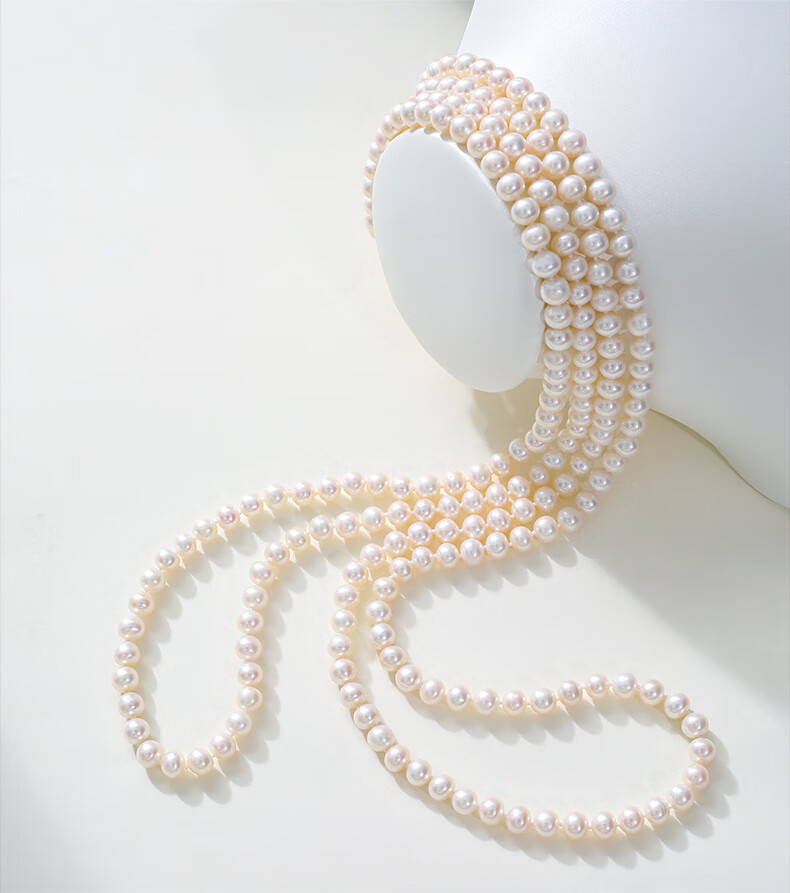 Daimi Seedless Near-Round 8.3-9.3mm 120cm Freshwater Pearl Necklace Sweater Chain Mother's Day Gift for Mom And Mother-I 11