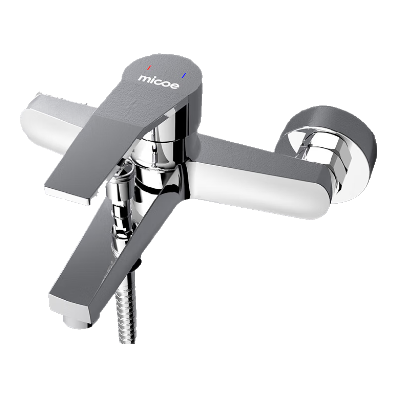MICOE Bathtub Faucet Shower Mixer Valve, Bathroom Switch Dual Hot And Cold Three-Gang Shower Head M-A3003