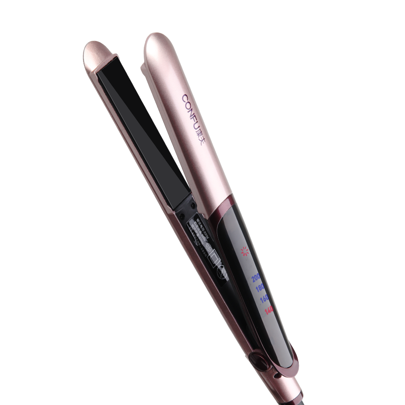 CONFU Curling Iron Straightener with Negative Ions, Dual-Purpose Hair Straightener And Curler, Styling Iron for Men And Women, Volumizing Bangs And Large Curls, Hair Straightener for Dormitory Use KF-529