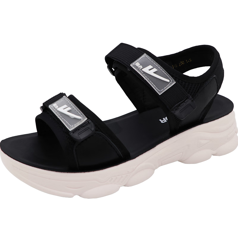 Warrior Women's Outdoor Casual Sports Sandals, Versatile Breathable Beach Shoes for Students, WSL(WZ)-0297 Black, Size 40