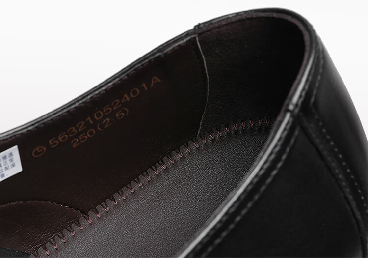 Goldlion Men's Shoes, Fashionable Formal Wear, Stylish And Simple Leather Shoes, Comfortable And Durable Oxford Shoes, 56321052401A, Black, Size 37 9