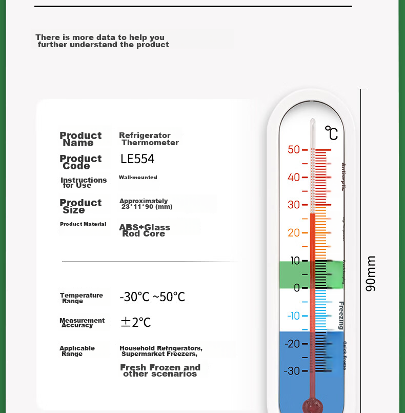 Deli Thermometer, Indoor Glass Wall-Mounted Freestanding Greenhouse Breeding Temperature Detection Meter, LE556 Household High-Precision Baby Room 15