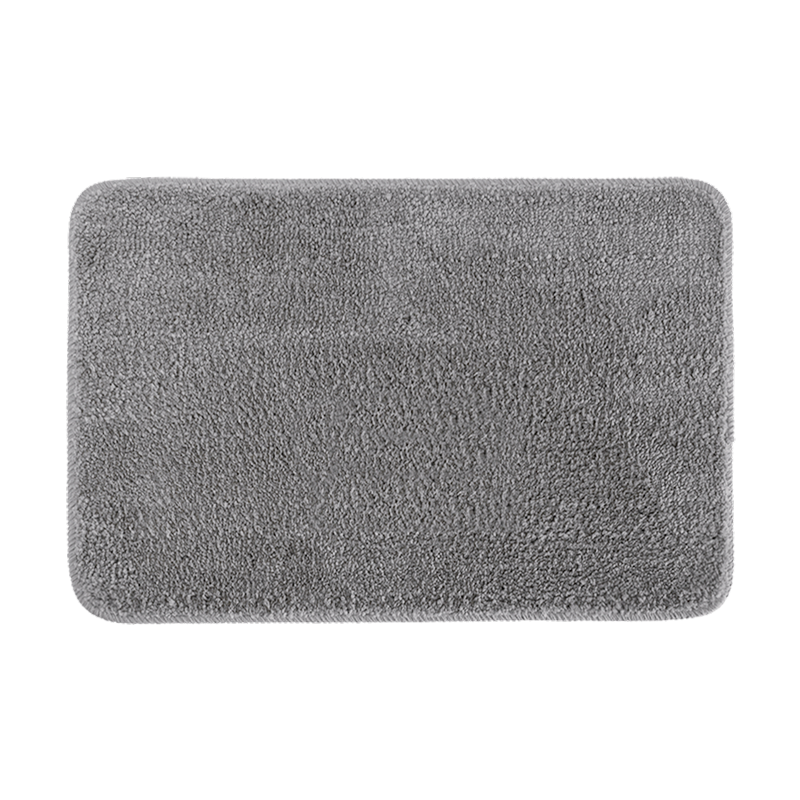 FOOJO Plush Bath Mat, Bathroom Entrance Absorbent Non-Slip Mat, 50*80cm, Elegant Gray