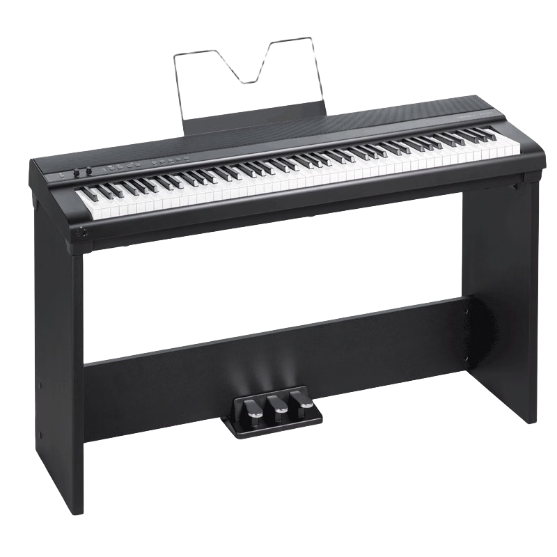 MEDELI SAP200 Portable Digital Piano with 88 Weighted Keys, Beginner to Professional, Smart Home Use, Black Piano Body with Wooden Stand And Three Pedals