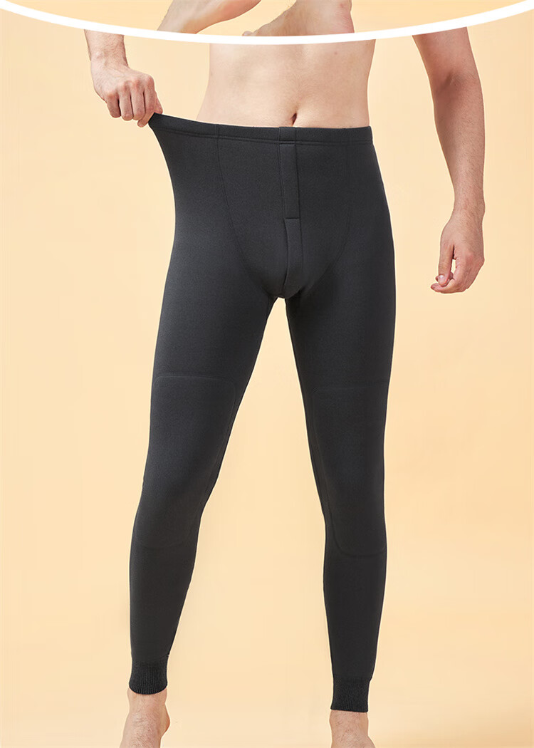 LangSha Men's Thermal Underwear, Thickened And Fleece-Lined, Autumn Pants with Wool And Silk, Knee Protection, Men's Base Layer Pants for Autumn And Winter Seasons 21
