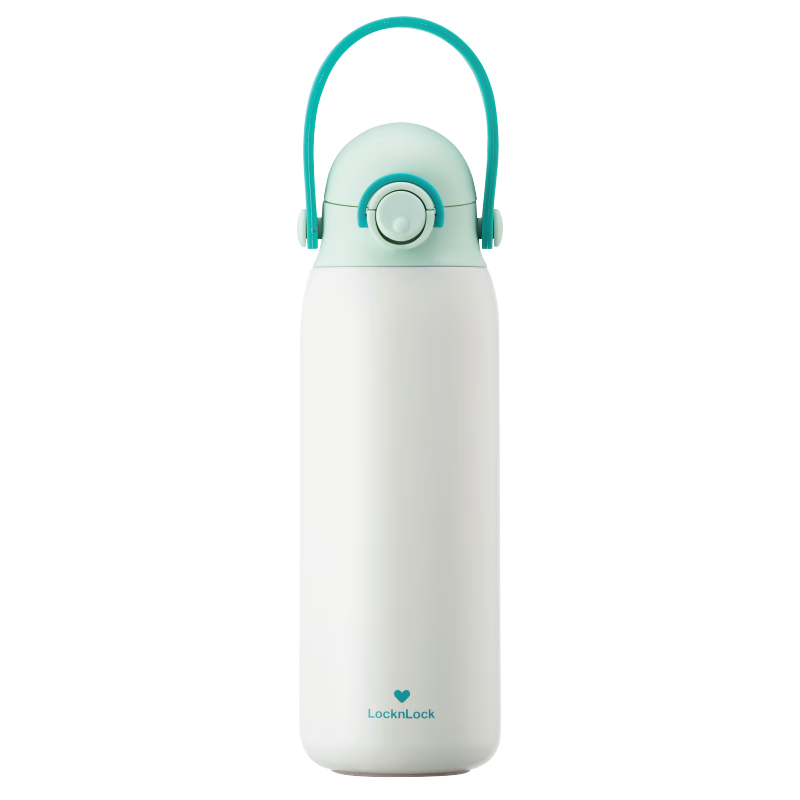 LOCK&LOCK Children's Insulated Water Bottle, Direct Drinking, with Handle for Students, Portable Water Jug, 316L Stainless Steel, Mint Green, 520ML