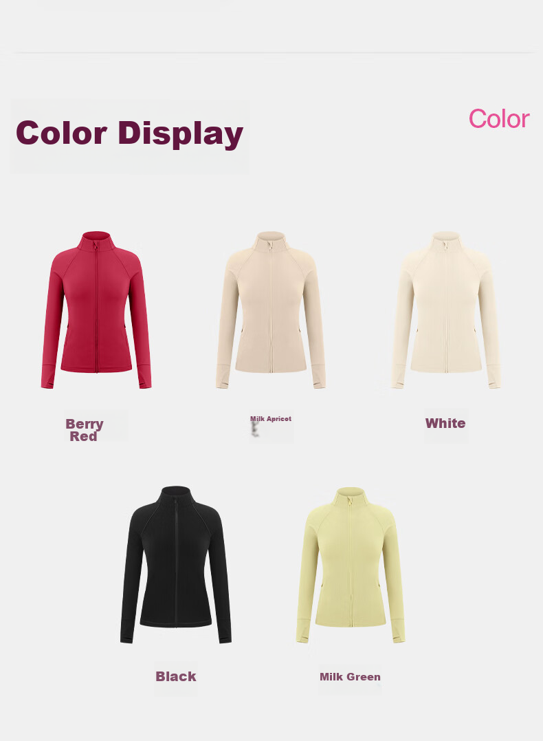 VFU Women's Sports Jacket for Cycling, Running, Outdoor Fitness, Morning Jogging, Exercise And Yoga Wear, Autumn And Winter, Roasted Milk Apricot Color, Size S 18