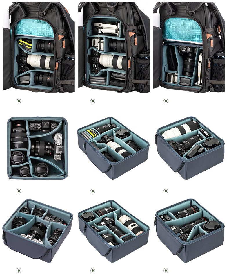 Shimoda Photography Bag Professional Outdoor Travel Camera Backpack Wing Platinum Explore E30v2 Black Medium Mirrorless Camera Insert Set 520-156 12