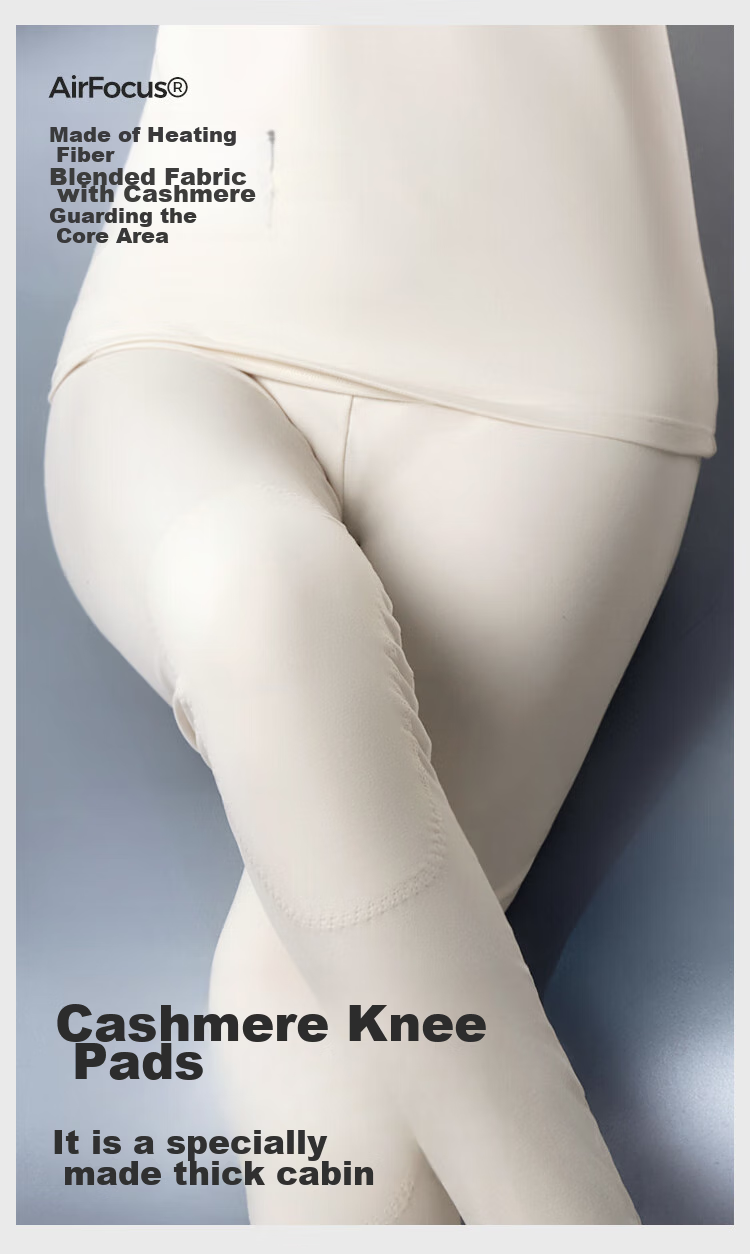 HLA [Xiaohuo-Air8] Thermal Underwear for Women, 230g Double-Sided Fleece, Antibacterial Heating Patch, Autumn Top And Bottom Set 11