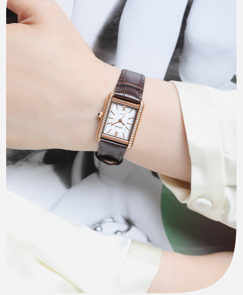 EBOHR Women's Watch, Kana Series Retro Small Square Watch, Birthday And Valentine's Day Gift, Quartz Women's Watch 51711446 12