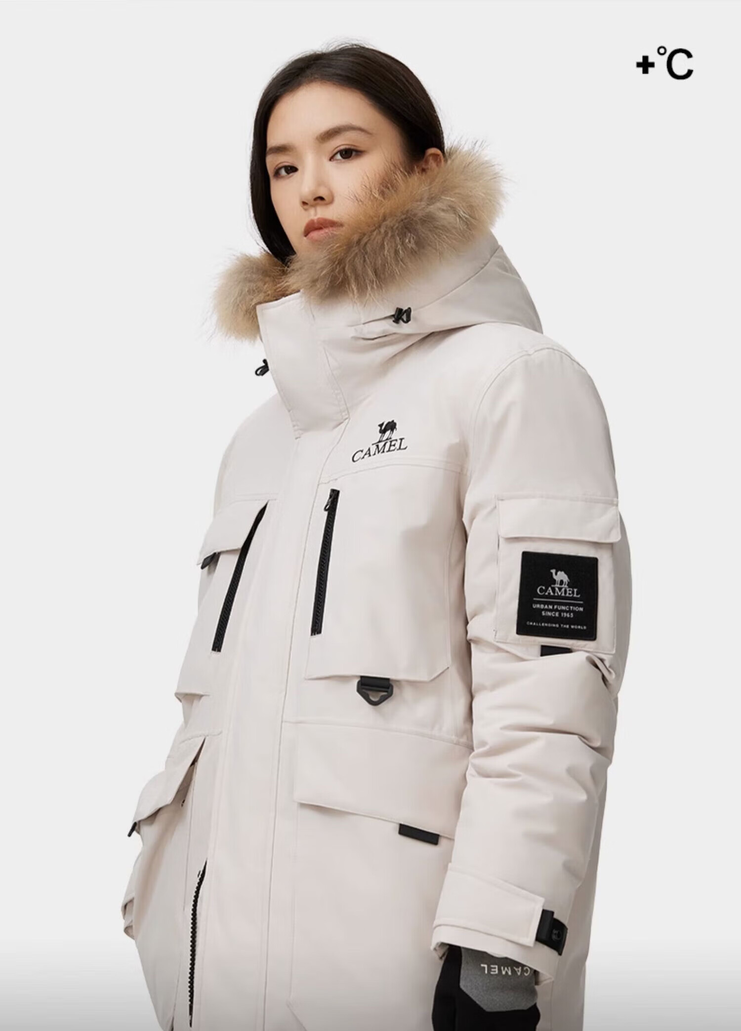 CAMEL [Guanghan Palace] Outdoor Waterproof Windproof Thickened Three-Protection Workwear Down Jacket for Men and Women N133 4