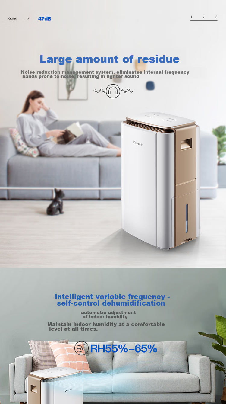 Deye Dehumidifier 60L/Day Home Basement Villa Clothes Drying Inverter Air Purifier Formaldehyde Removal V60Max 6